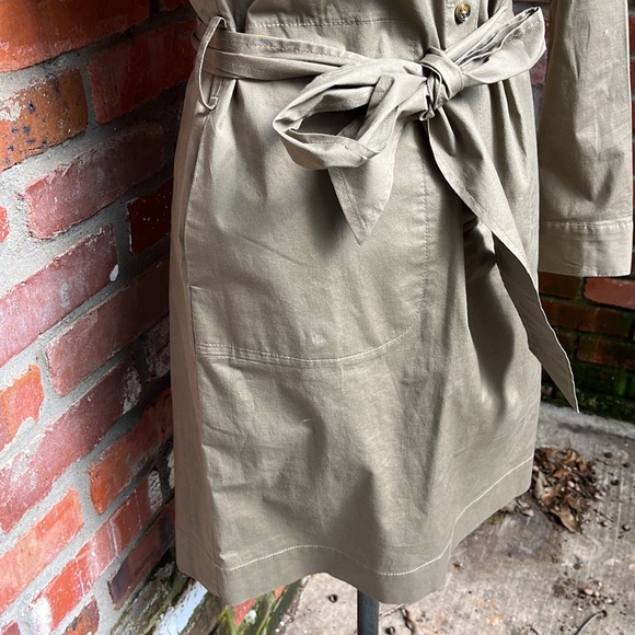 Banana Republic Army Green Belted Shirt Dress size 6 - Picture 4 of 6